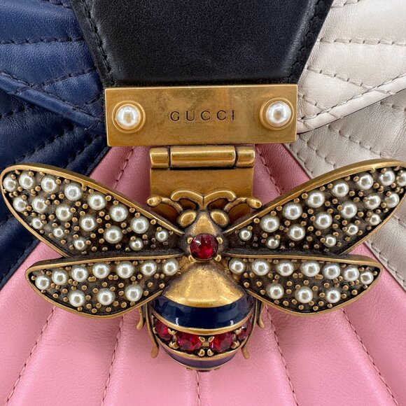 Gucci Queen Margaret Colorblock Leather Top-Handle/Backpack - Picture 2 of 14